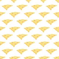 Seamless pizza pattern. Black and white pizza background. Doodle vector pizza illustration. Fast food vector pattern