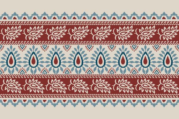 Damask Ikat floral pattern ongrey background vector illustration.Ikat oriental embroidery,Aztec style,hand drawn,baroque pattern.design for texture,fabric,clothing,wrapping,decoration,carpet,scarf.