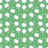Seamless apple pattern. Colored seamless doodle pattern with red apples vector