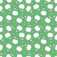 Seamless apple pattern. Colored seamless doodle pattern with red apples vector