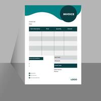 Unique clean fresh Invoice template vector