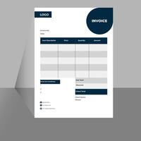 Unique clean fresh Invoice template vector