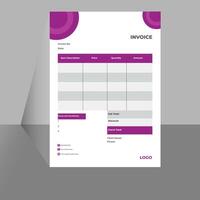 Unique clean fresh Invoice template vector