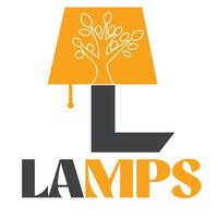 Lamp Logo Design with a tree inside. vector