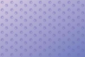 Purple lines paw pattern on a gradient purple background vector