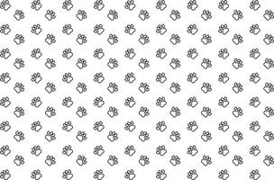 Black paw patterns on a white background vector