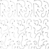 Many different dotted and solid arrows in black for a beautiful infographic isolated on a white background vector