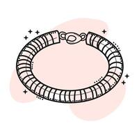 pulsera icono. mano dibujo. joyería vector