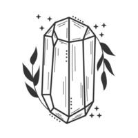 cristal icono con ramas y estrellas, ilustración aislado en blanco antecedentes. vector