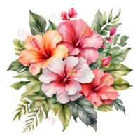 ai généré aquarelle fleur bouquet png