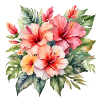 ai généré aquarelle fleur bouquet png