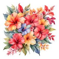 AI generated Watercolor Flower Bouquet png