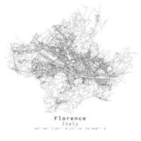 Florencia, Italia urbano detalle calles carreteras mapa ,vector elemento modelo imagen vector