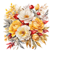AI generated Watercolor Flower Bouquet png
