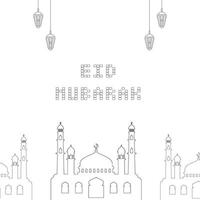 Modern design Eid Mubarak background with Islamic decoration vector