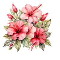 ai generado acuarela flor ramo de flores png