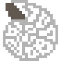 Shell cartoon icon in pixel style vector