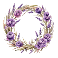 AI generated Watercolor flower Round png