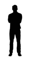 Silhouette of businessman standing pose vector