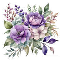 AI generated Watercolor Flower Bouquet png