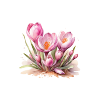 ai généré aquarelle fleur bouquet png