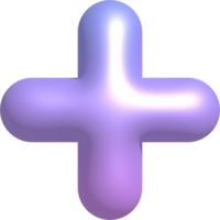 3d abstrait géométrique forme avec bleu violet pente. isolé élément png