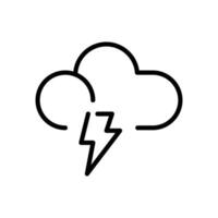 Vector of Thunder Icon. Thunder Logo. Isolated on White Background.