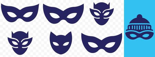 Mask icon set simple vector illustration style