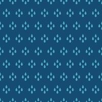 Pattern with rain drops. Four drops per group. Symmetrical seamless pattern on a blue background. Wrapping. Humidity, wet, weather. Vector illustration.