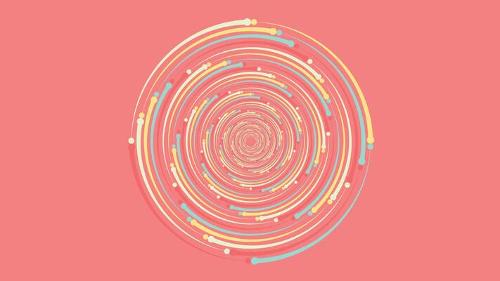 Abstract spiral dotted vortex style urgency background.
