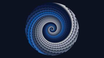 Abstarct spiral round vortex style creative data center background in dark blue color. This minimalist background can be used as a banner or wallpaper.It also can be presented as urgency. vector