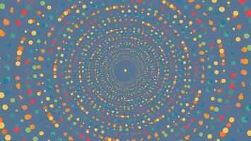 Abstract spiral dotted vortex style urgency background. vector