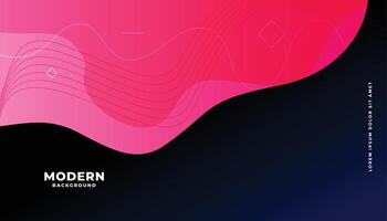 fluid gradient background in pink and dark blue color vector