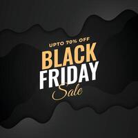 stylish black friday sale dark background design vector