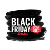 abstract black friday sale with paint effect background vector