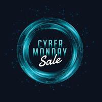 Cyber monday sale template banner for online shopping vector