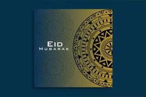 publicación de eid mubarak en las redes sociales vector