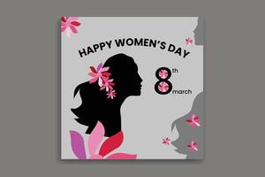 Women's day social media post vector