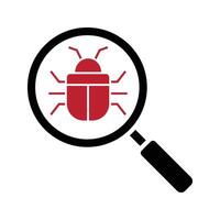 computer bug, virus and malware icon vector