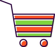 Trolley Filled  Icon vector
