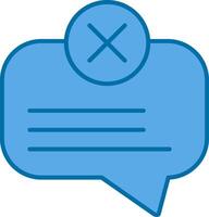 No Message Filled Blue  Icon vector