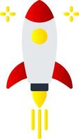 Rocket Flat Gradient  Icon vector