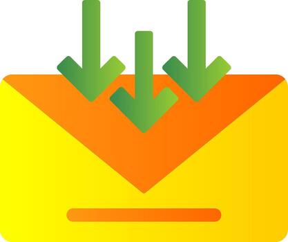 correo electrónico plano degradado icono vector