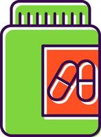 Pill Filled  Icon vector