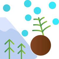 Avalanche Flat Gradient  Icon vector