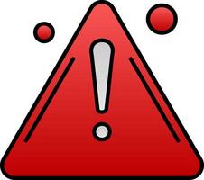 Warning Line Filled Gradient  Icon vector