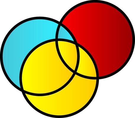 Intersection Line Filled Gradient  Icon