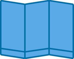 Folding Screen Filled Blue  Icon vector