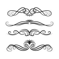 Hand draw floral decoration elements, Floral ornaments, and floral elements vector