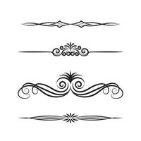 Hand draw floral decoration elements, Floral ornaments, and floral elements vector